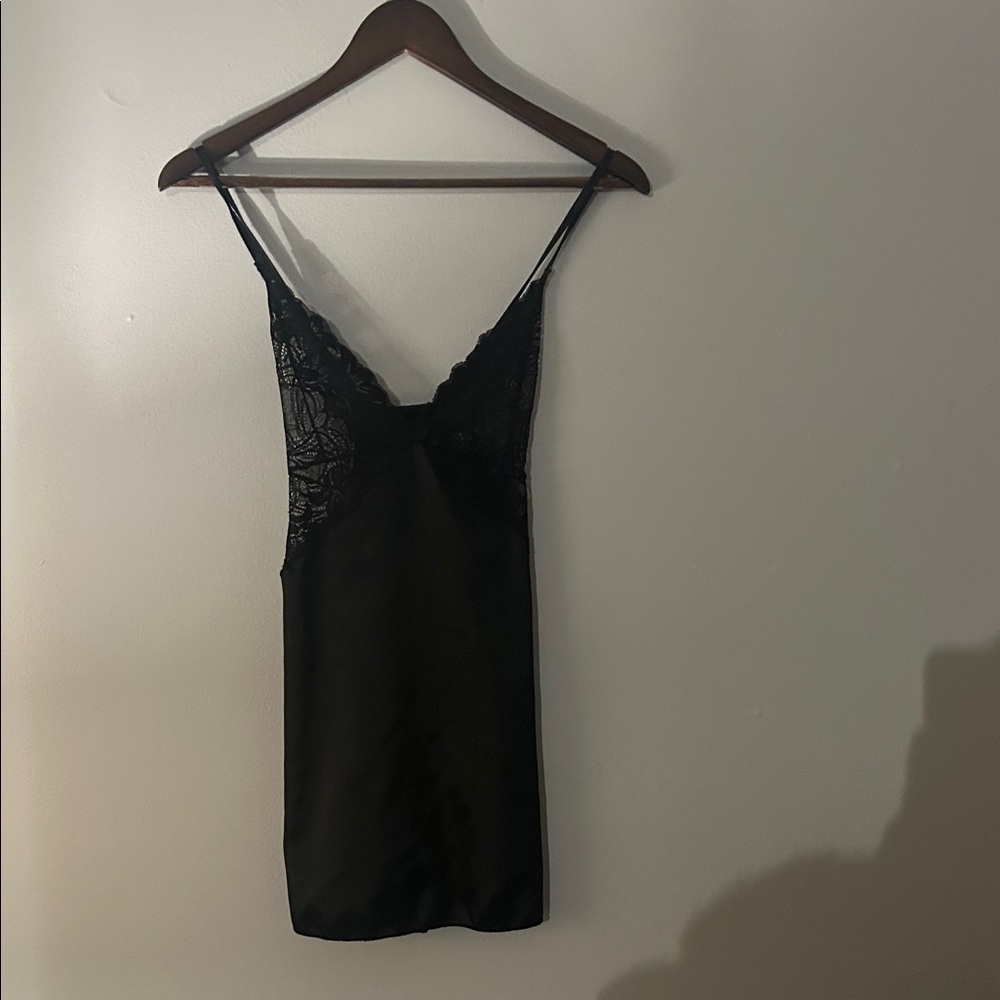 Elegant Black Lace Slip Dress